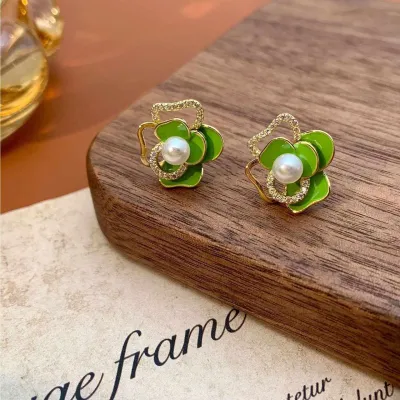 Camellia Flower Design Fashionable Ear Rings